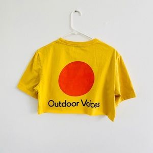 Outdoor Voices yellow Crop Tee